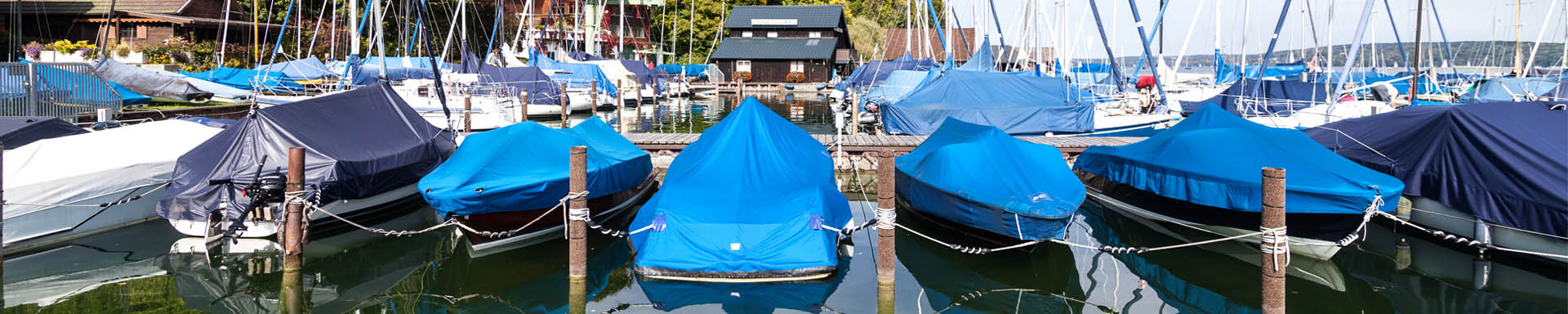 Boat in Marina with Covers on