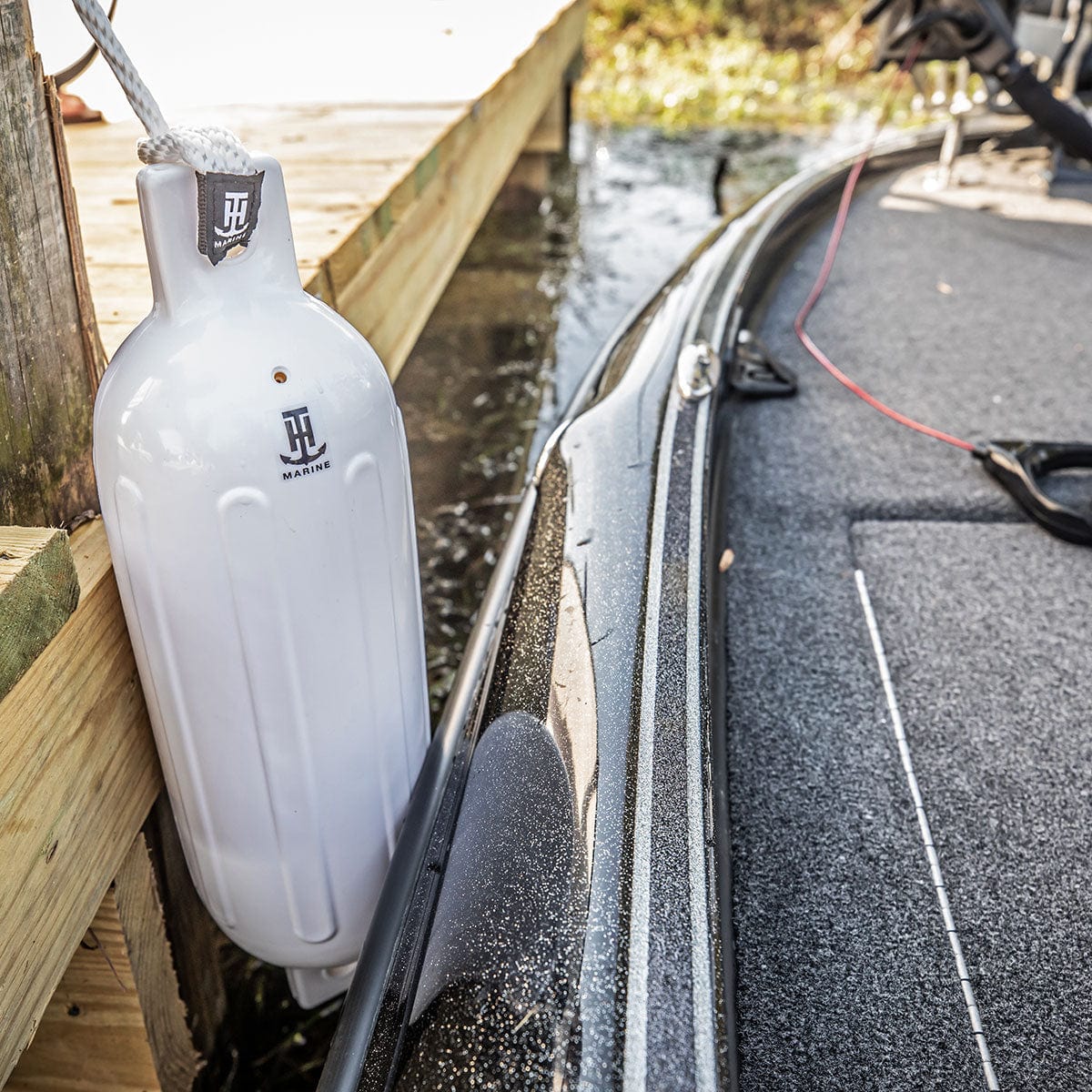 Double-Eye Ribbed Boat Fender, Deflated