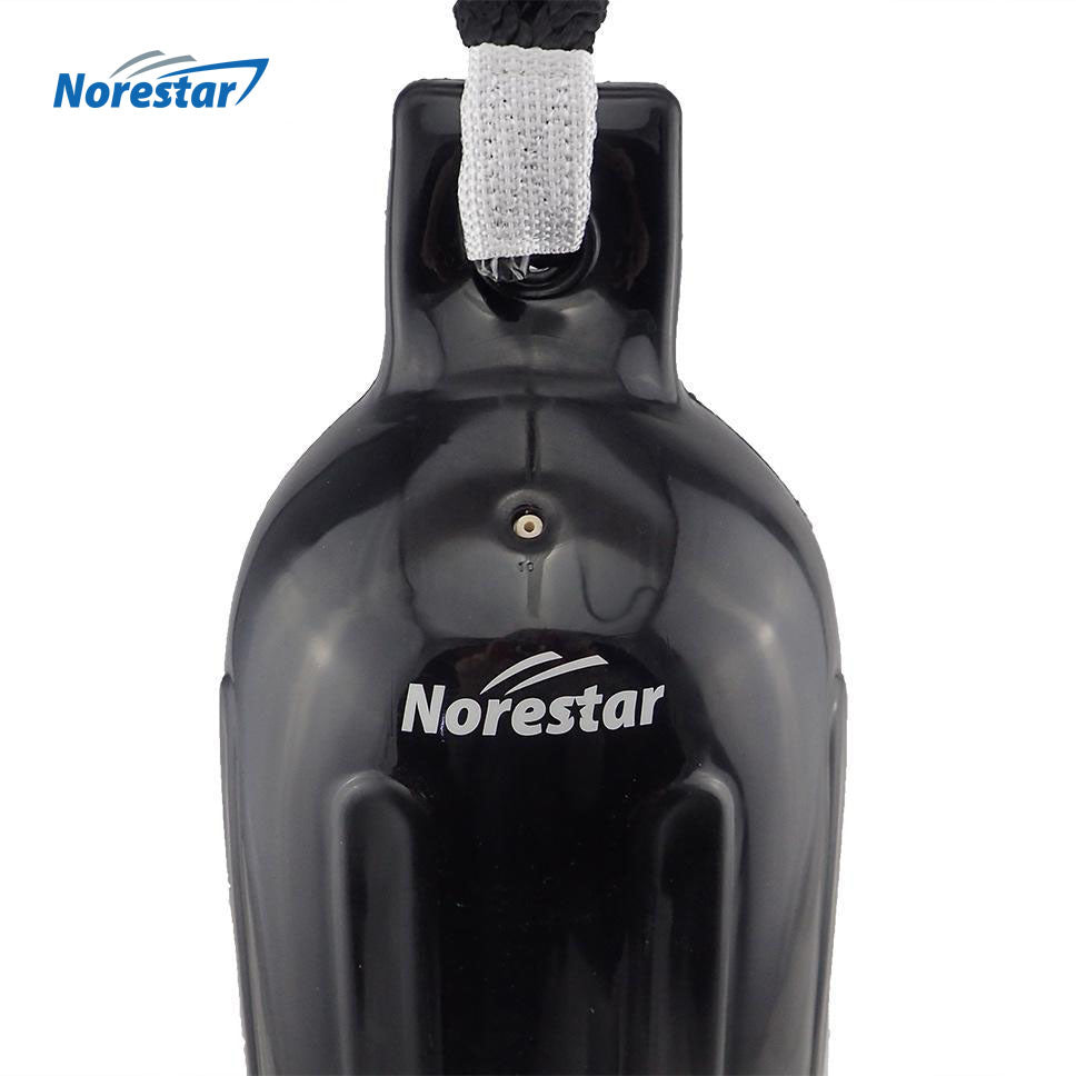 Two-Pack Double-Eye Ribbed Boat Fenders, Deflated
