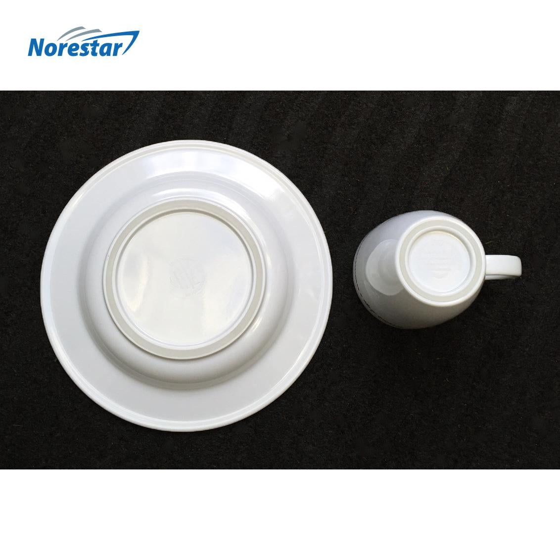 16 Piece Non-Skid Melamine Galleyware, Anchor Collection - Non-Skid Bottoms
