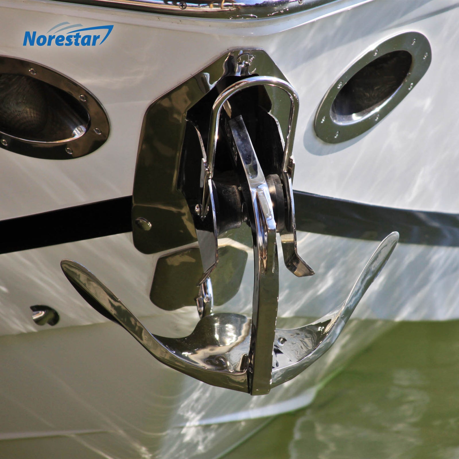 Stainless Steel Bruce/Claw Boat Anchor by Norestar - Mounted
