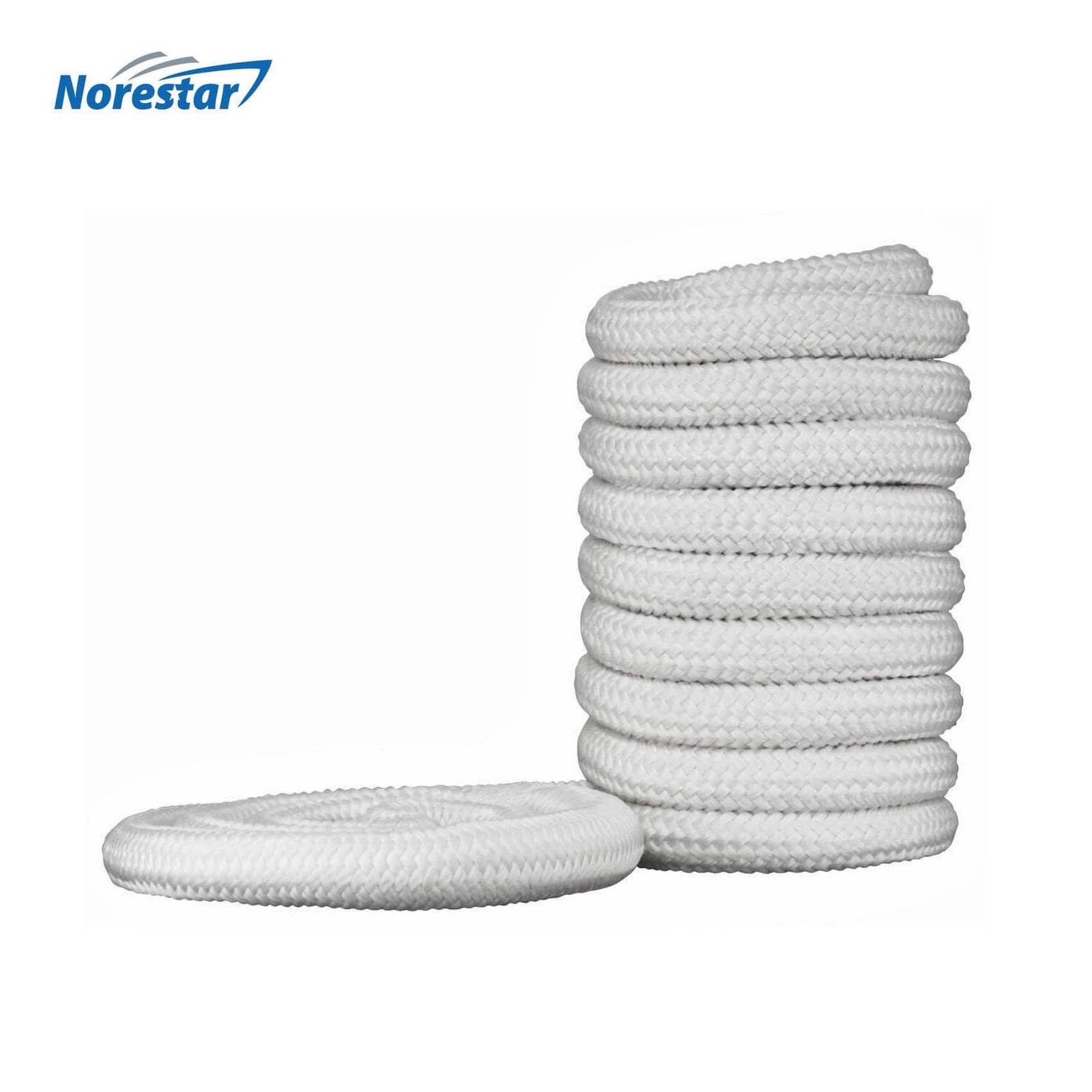 Norestar Braided Nylon Dock Line  White  Front