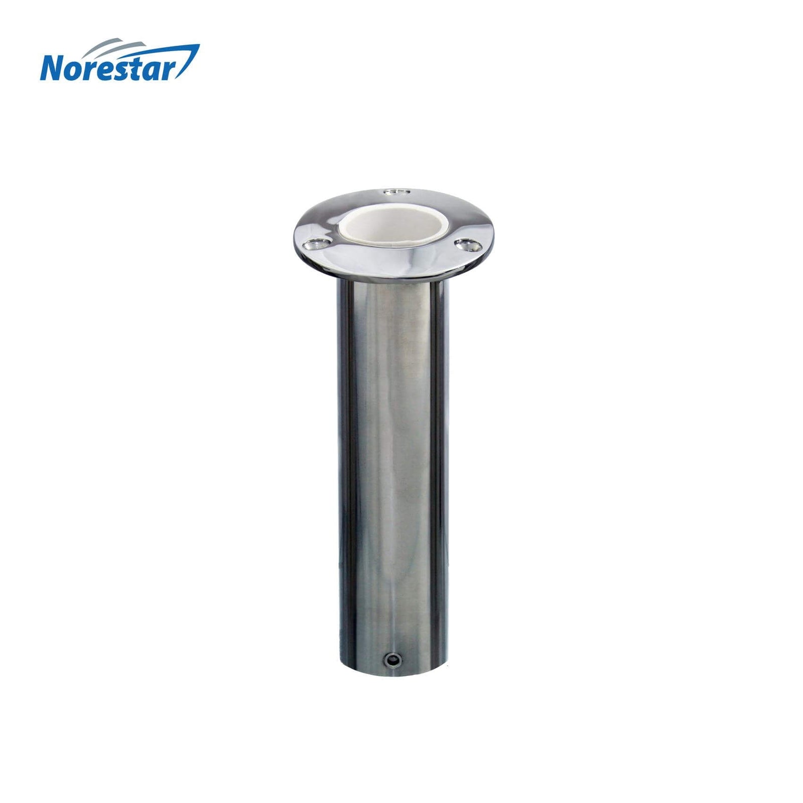 Flush Mounted Stainless Steel Rod Holder, Angled 15 Degrees