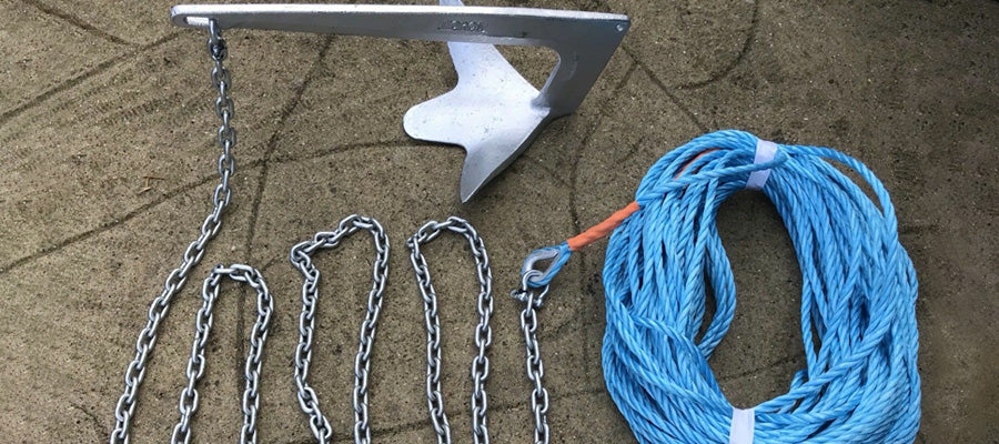 ANCHOR ROPE 50' W/CLEAT & HOOK - Canadian Marine Parts
