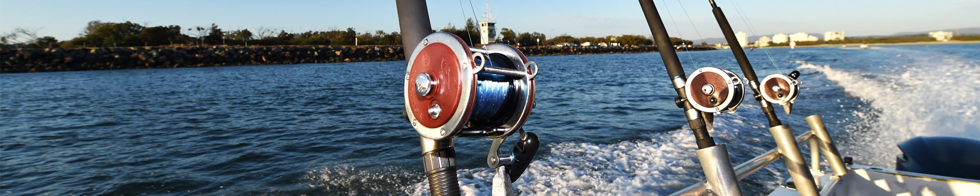 Fishing Rod Holders Mounted on Boat