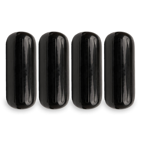 Double-Eye Ribbed Boat Fender, Deflated