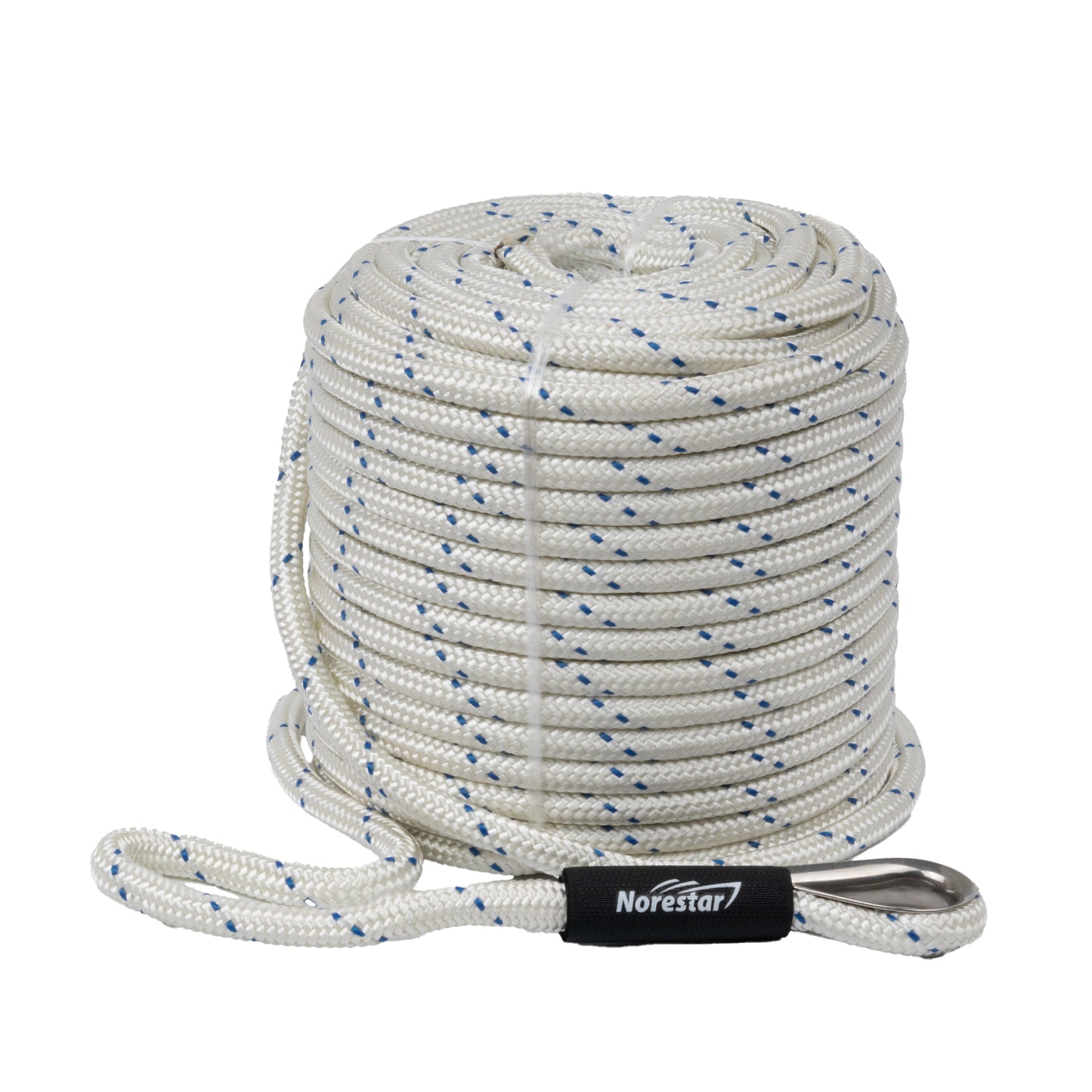 Double-Braided Nylon Anchor Rope with Stainless Steel Thimble