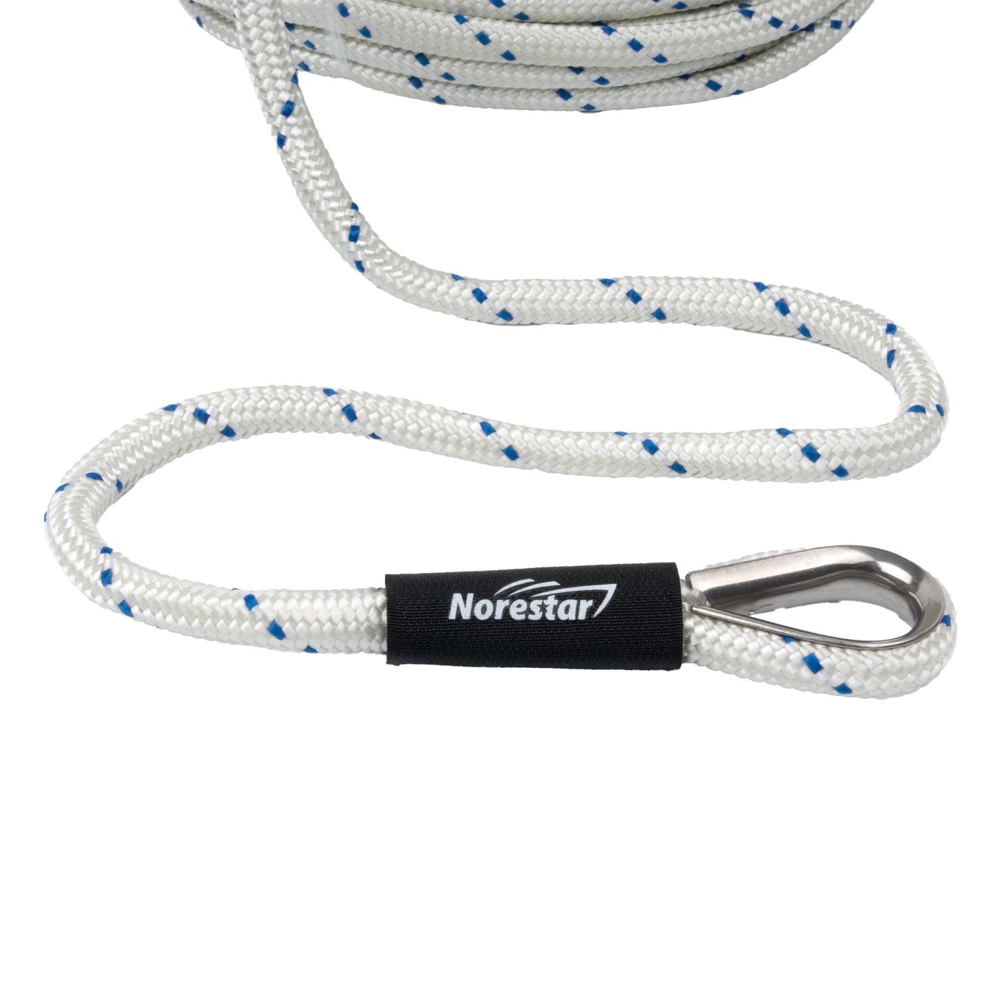 Double-Braided Nylon Anchor Rope with Stainless Steel Thimble