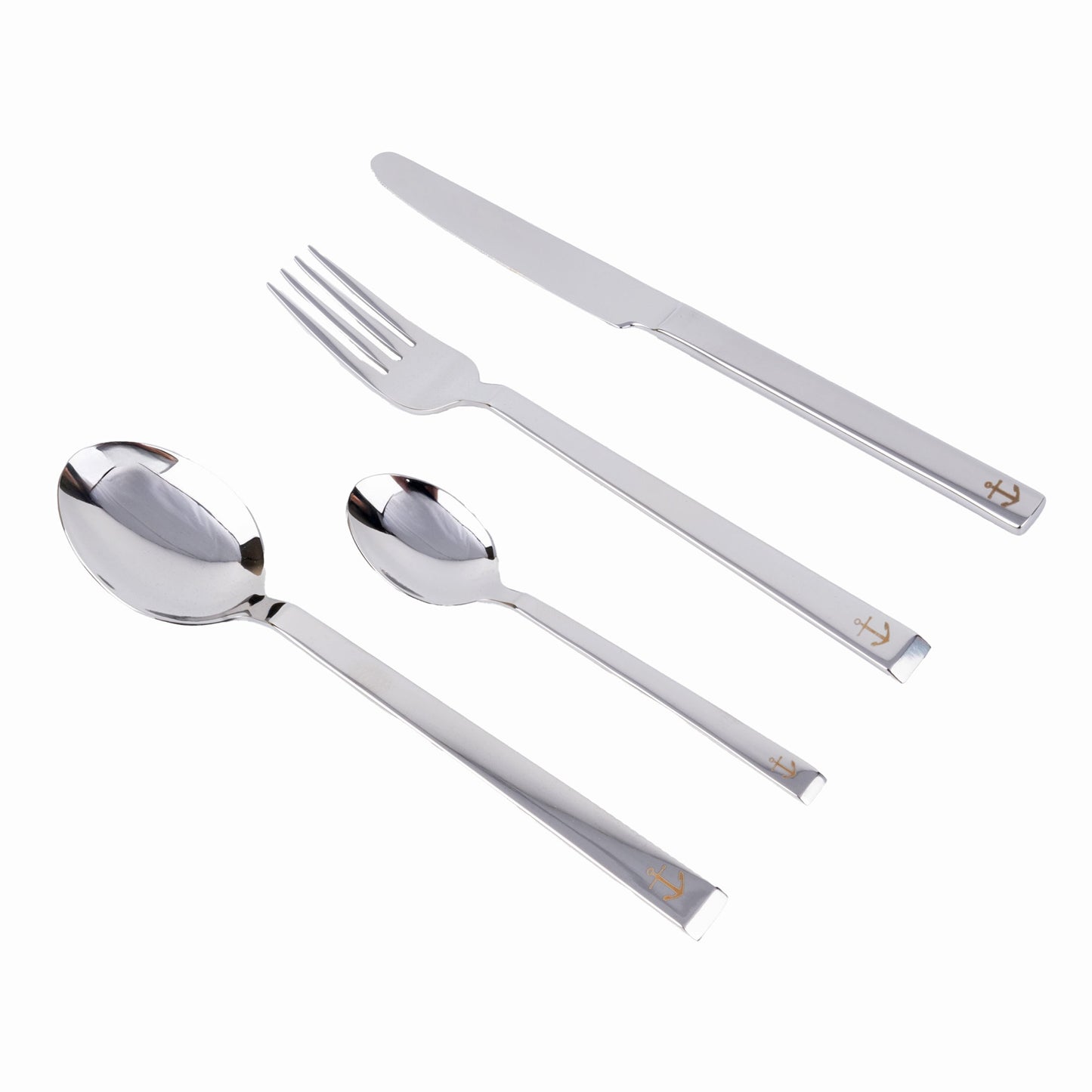 24 Piece Stainless Steel Nautical Theme Cutlery/Flatware Set