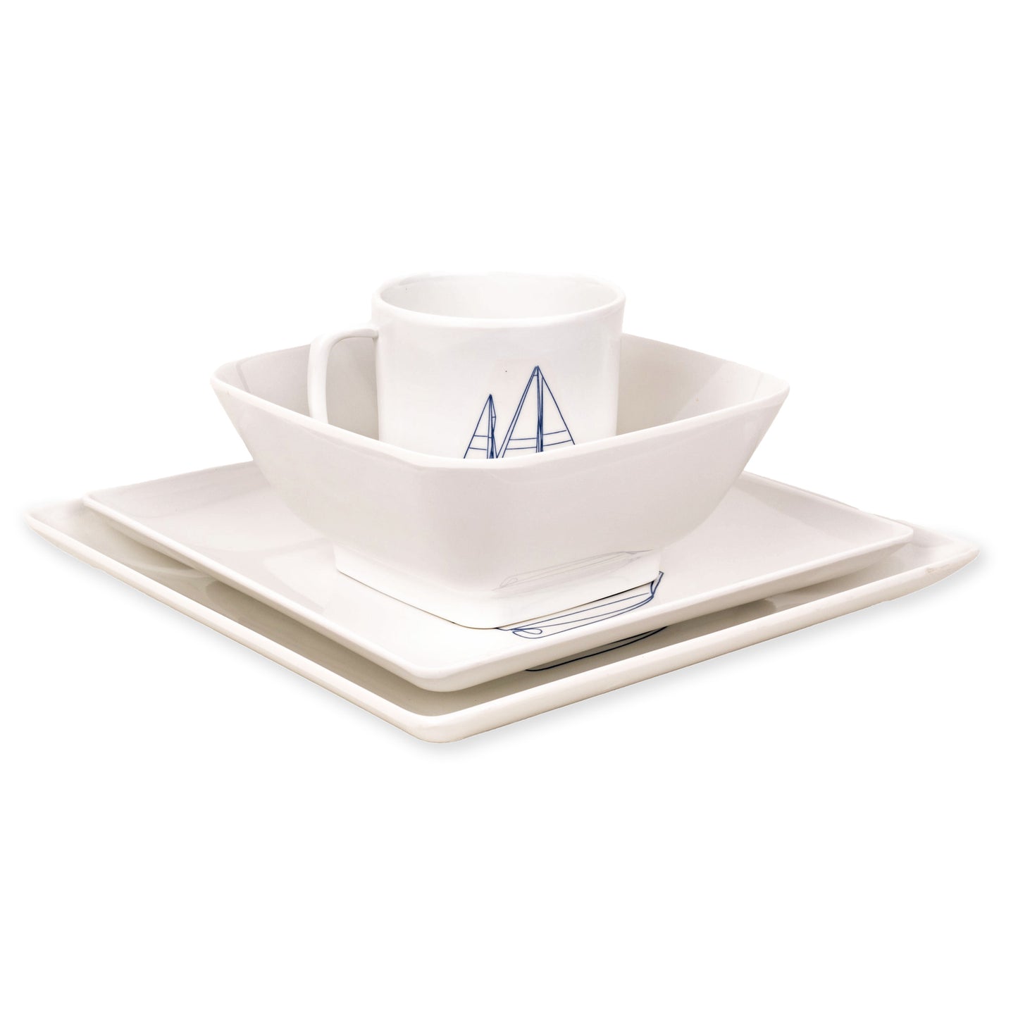16 Piece Melamine Galleyware Set
