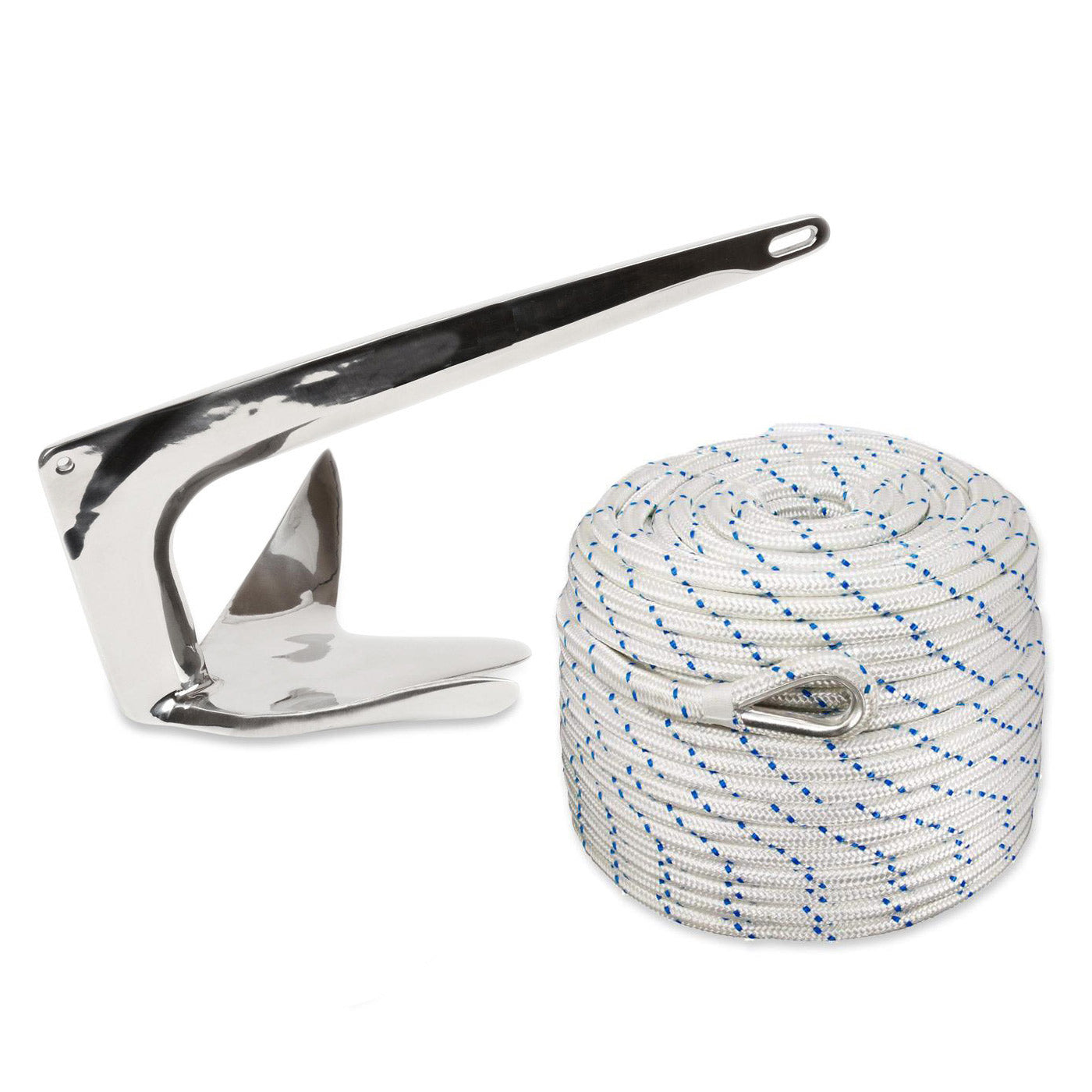 Claw Anchor and Rope Kit for Boats to 35'