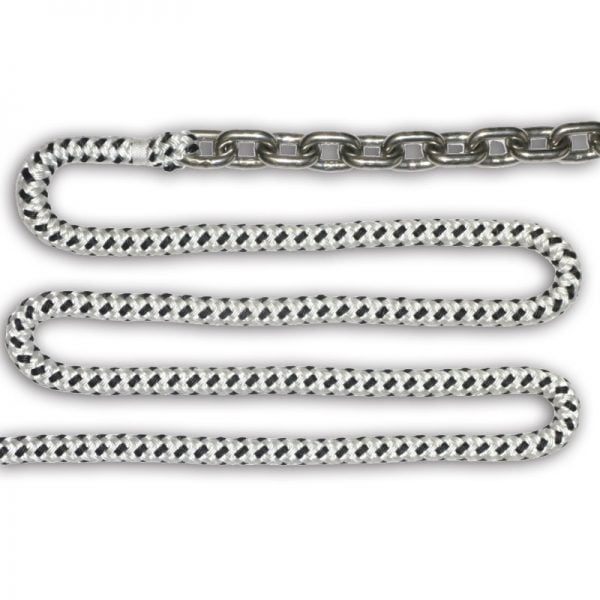 Double-Braided Windlass Rope Spliced with Stainless Chain (For Windlass)