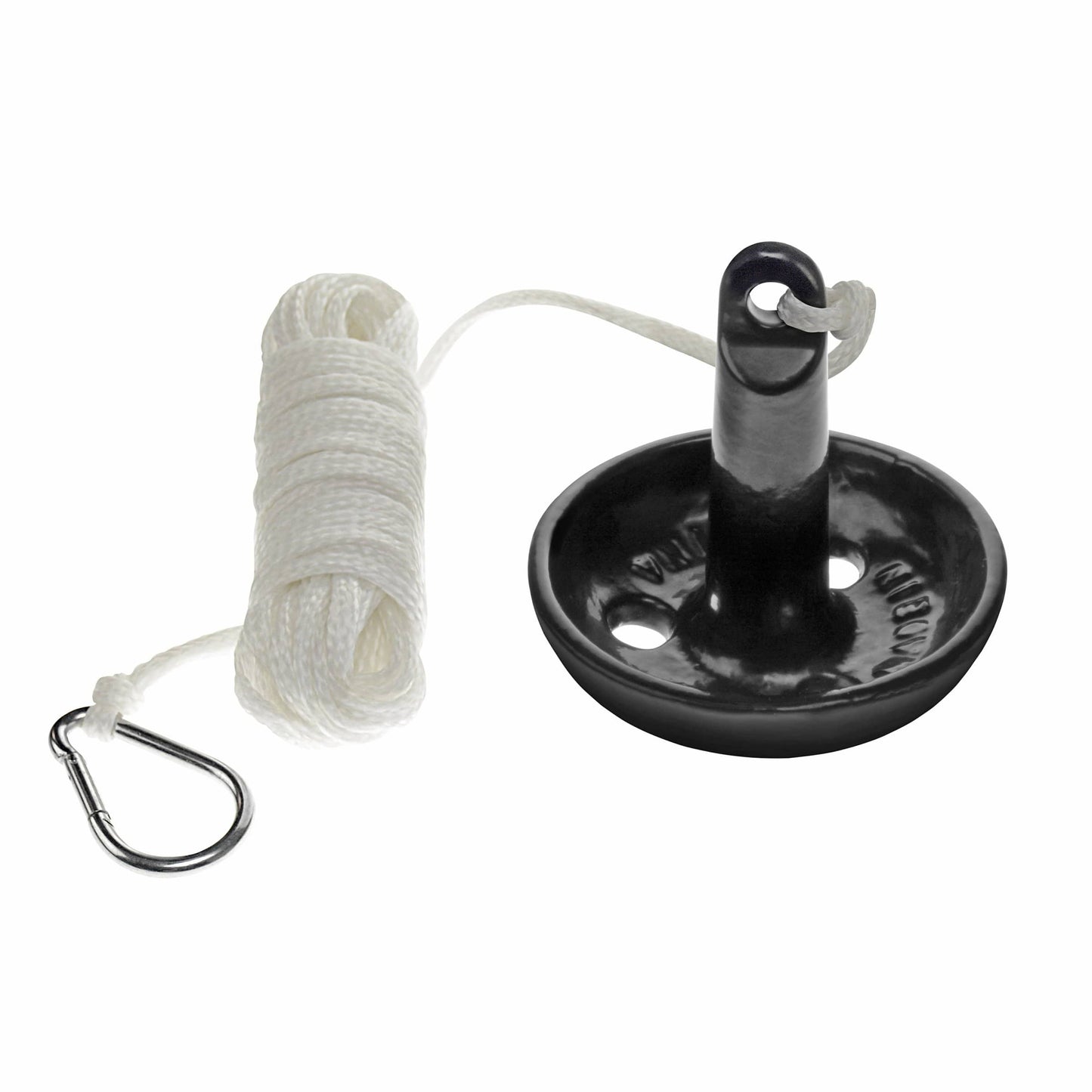 Mushroom Boat Anchor Kit: Vinyl Coated, 5/16" x 50' Rope, Snap Hook, 10 lbs