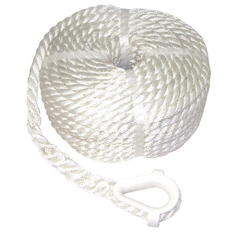 Double-Braided Nylon Windlass Rope & Stainless Steel Chain (Prespliced 1/4" HT G4 Chain)