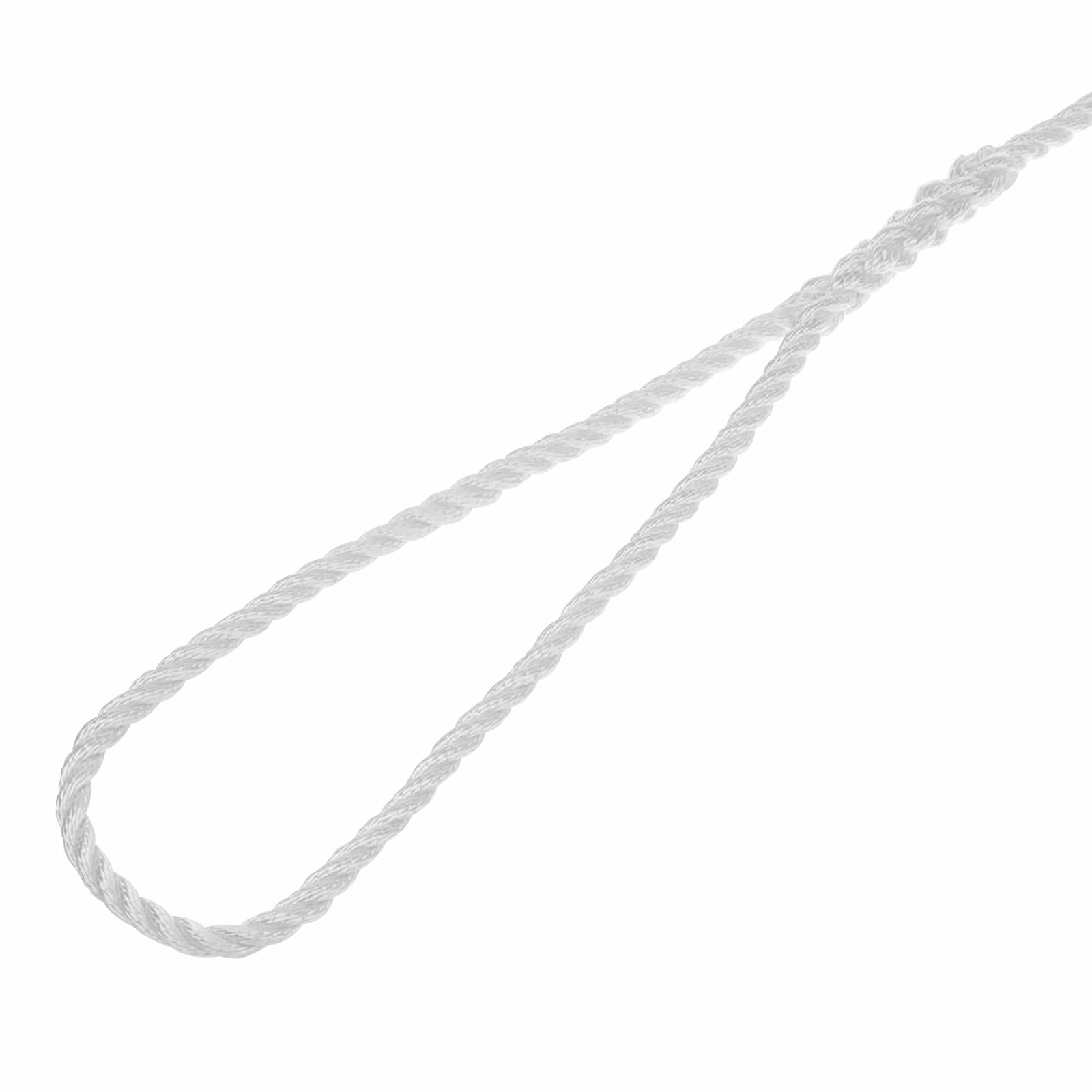 3-Strand Twisted Nylon Dock Line, 20' × 1/2" (White)