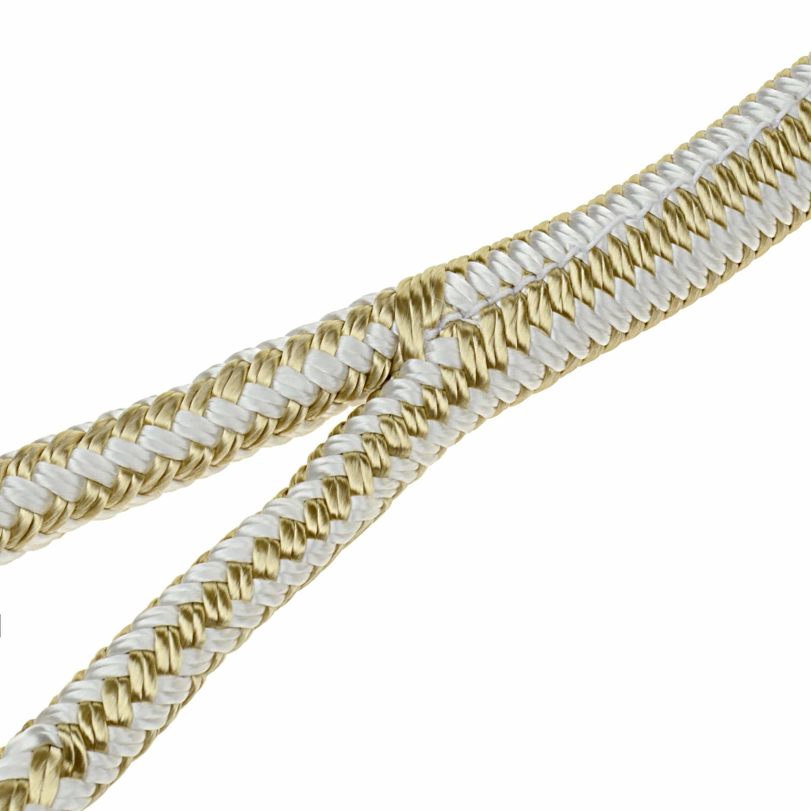 Double-Braided Nylon Dock Line, 25' × 1/2" (Gold)