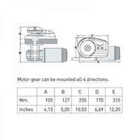 Anchorlift Mako 1500 Low Profile Windlass - Diagram