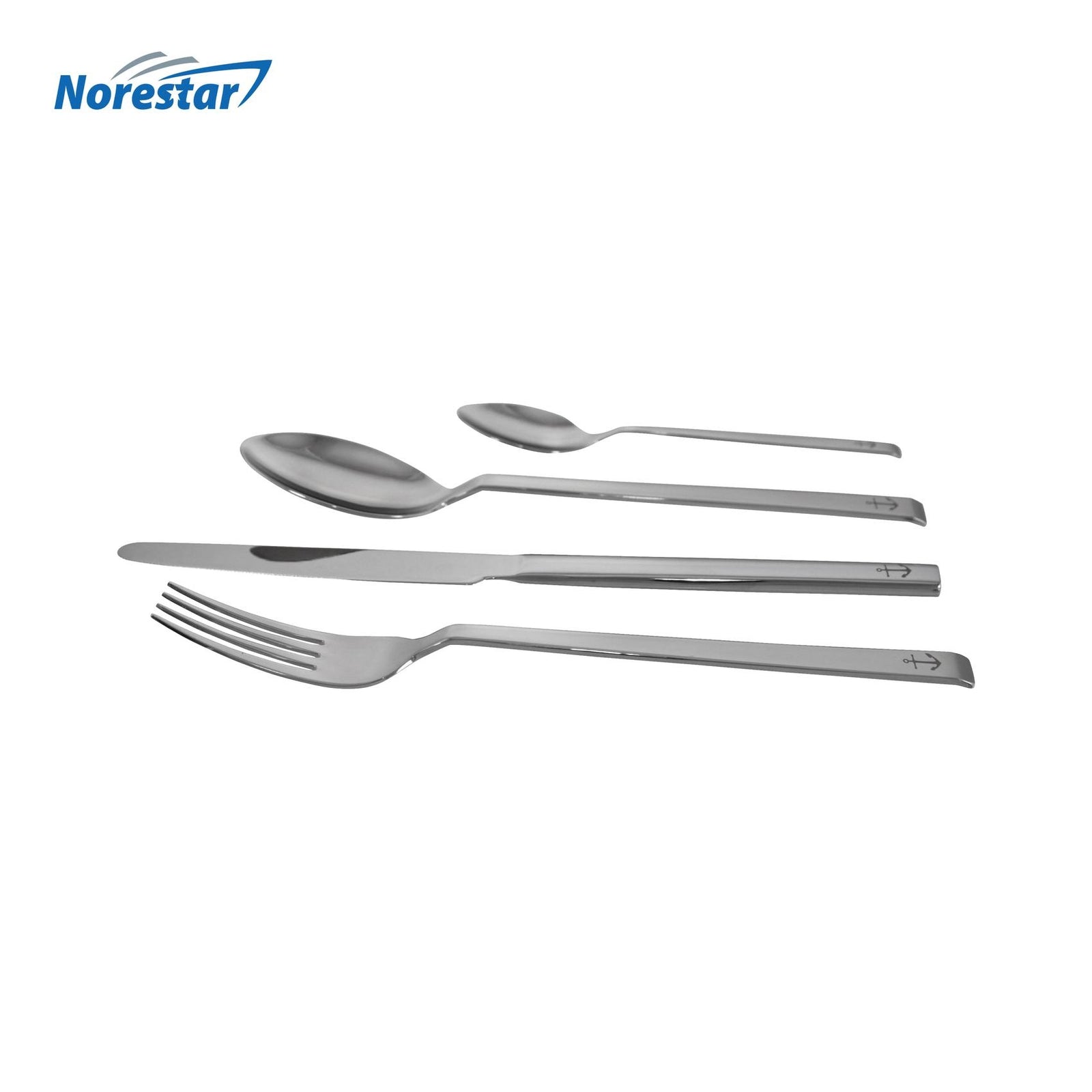 24 Piece Stainless Steel Nautical Theme Cutlery/Flatware Set