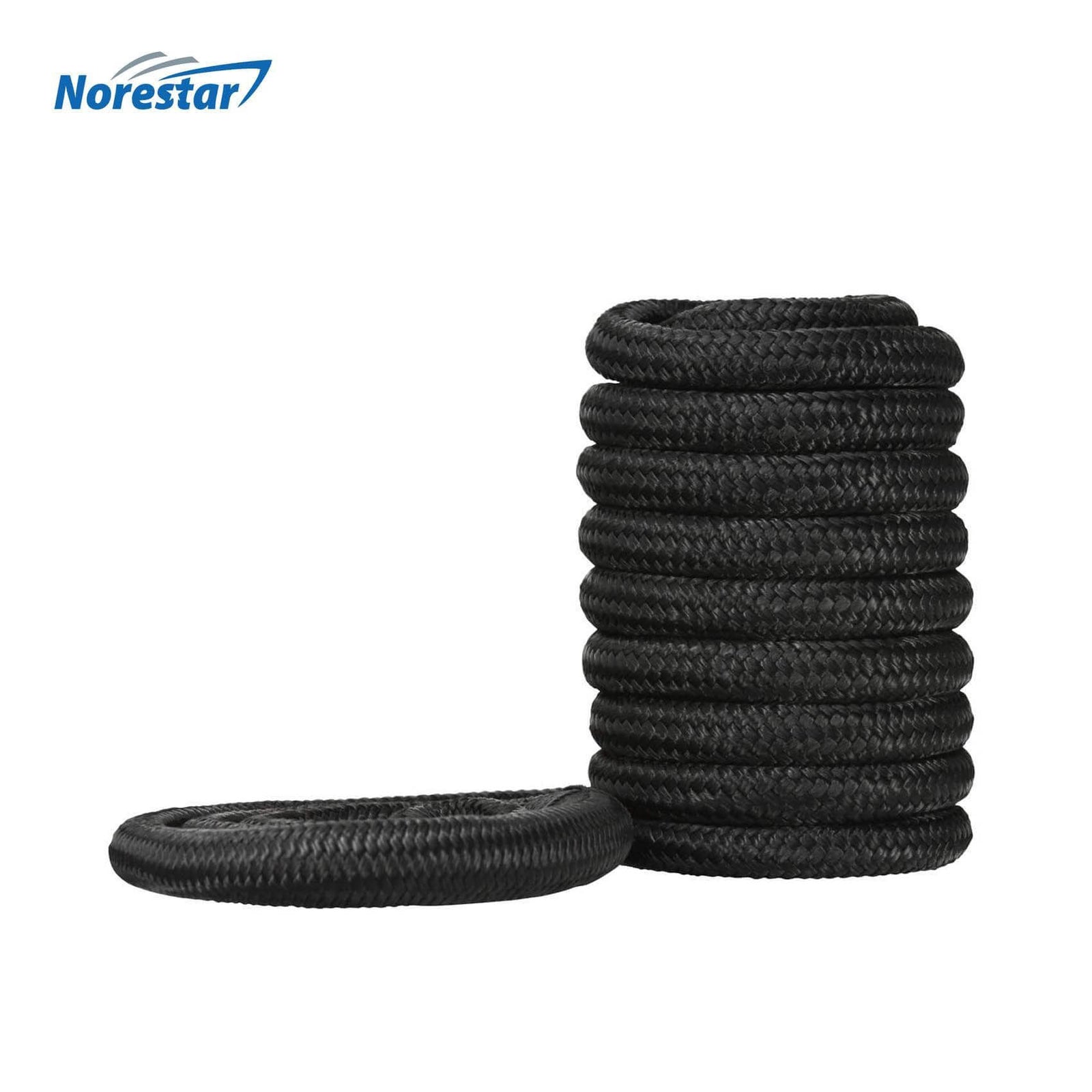 Norestar Braided Nylon Dock Line, Black