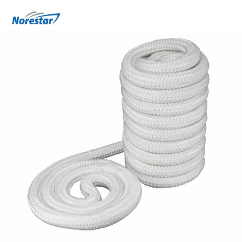 High-Visibility Reflective Double-Braided Nylon Dock Line, Gold