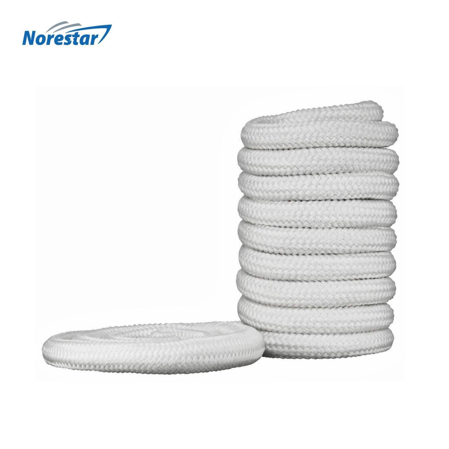 Norestar Braided Nylon Dock Line  White  Front
