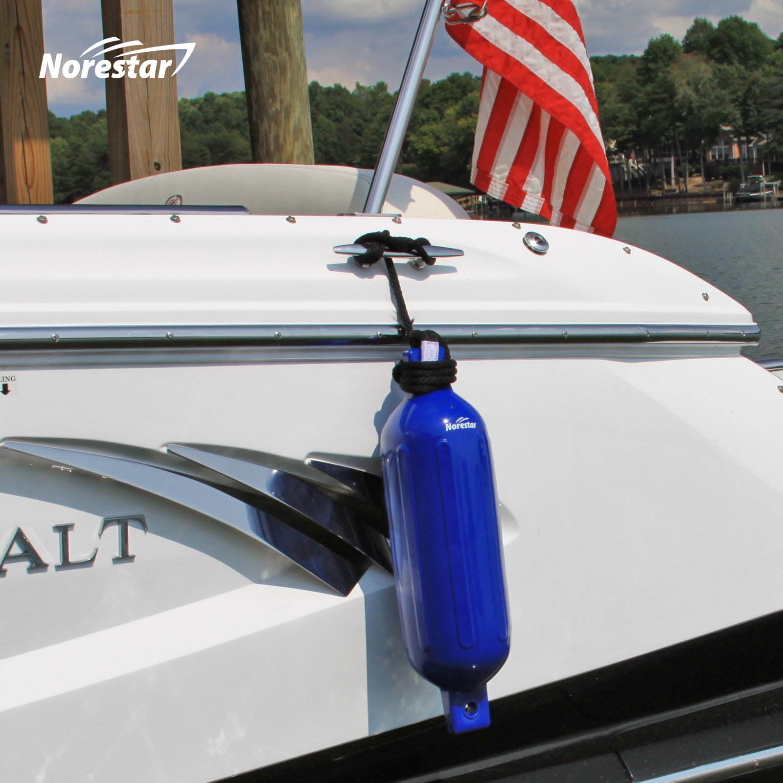 Norestar Ribbed Fender On Boat