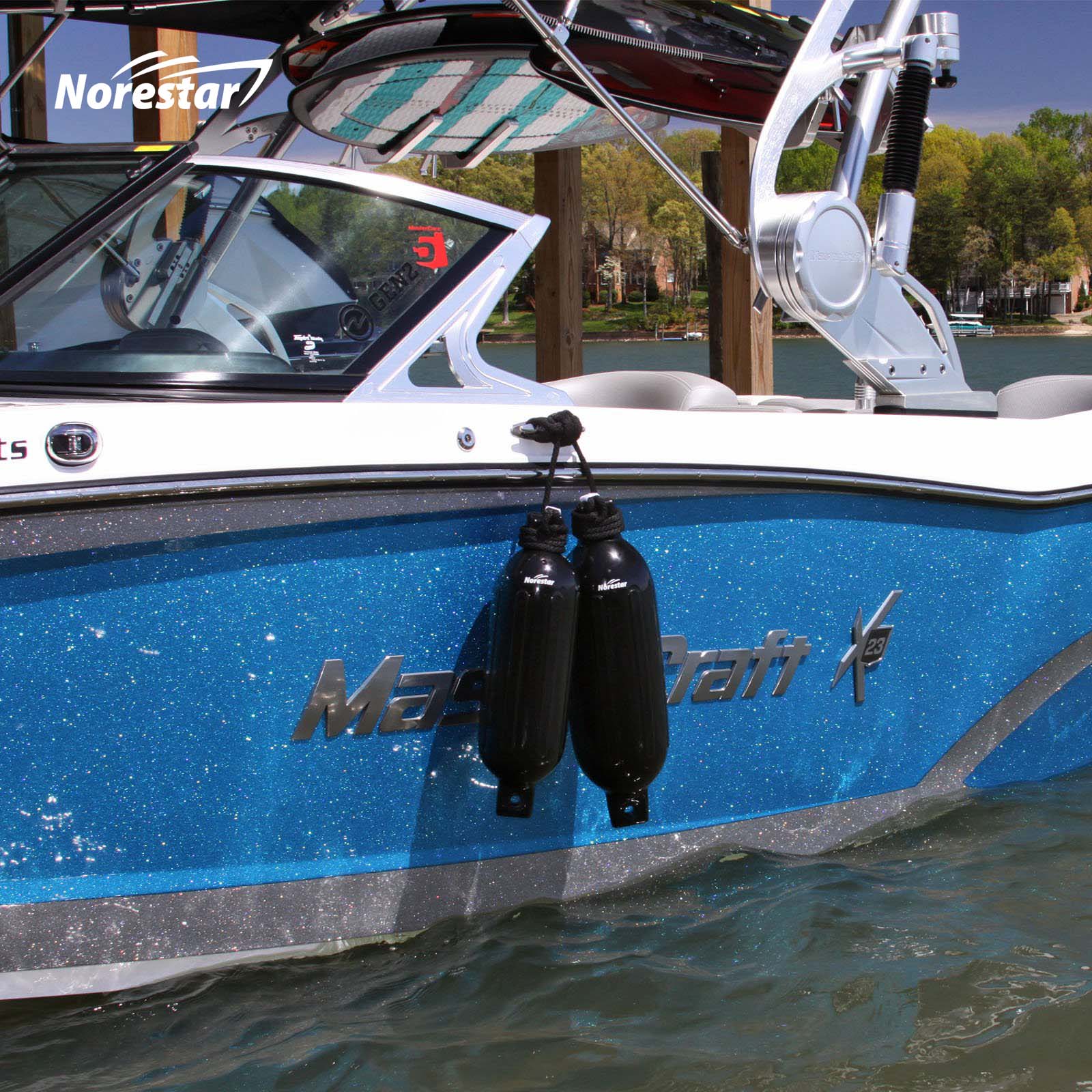 Norestar Ribbed Fender On Boat