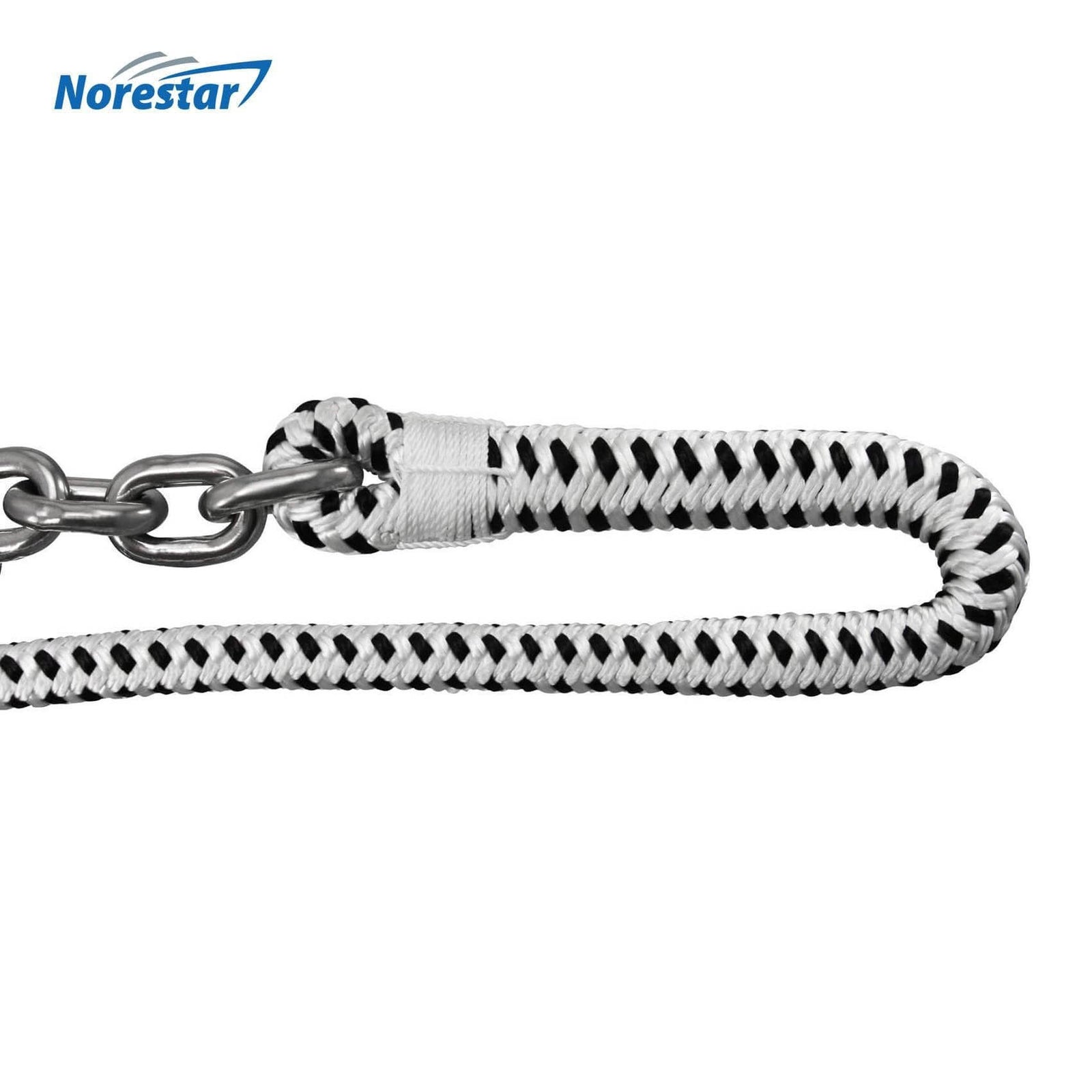 Norestar Double-Braided Nylon Windlass Rope & Stainless Steel Chain  (Prespliced) –