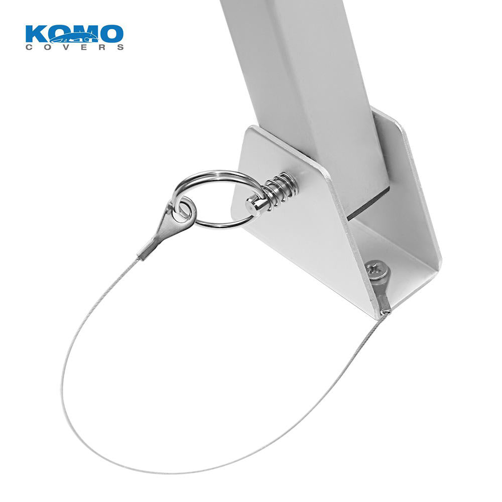 Square Tube Pontoon Bimini Top - Deck Mount Pinned