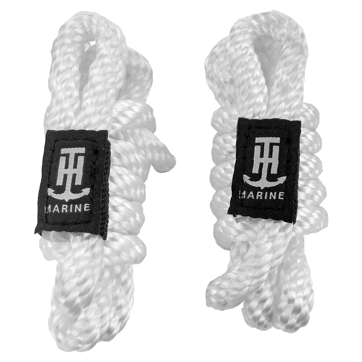 Set of Two Braided Polypropylene Floating Fender Lines, White ...