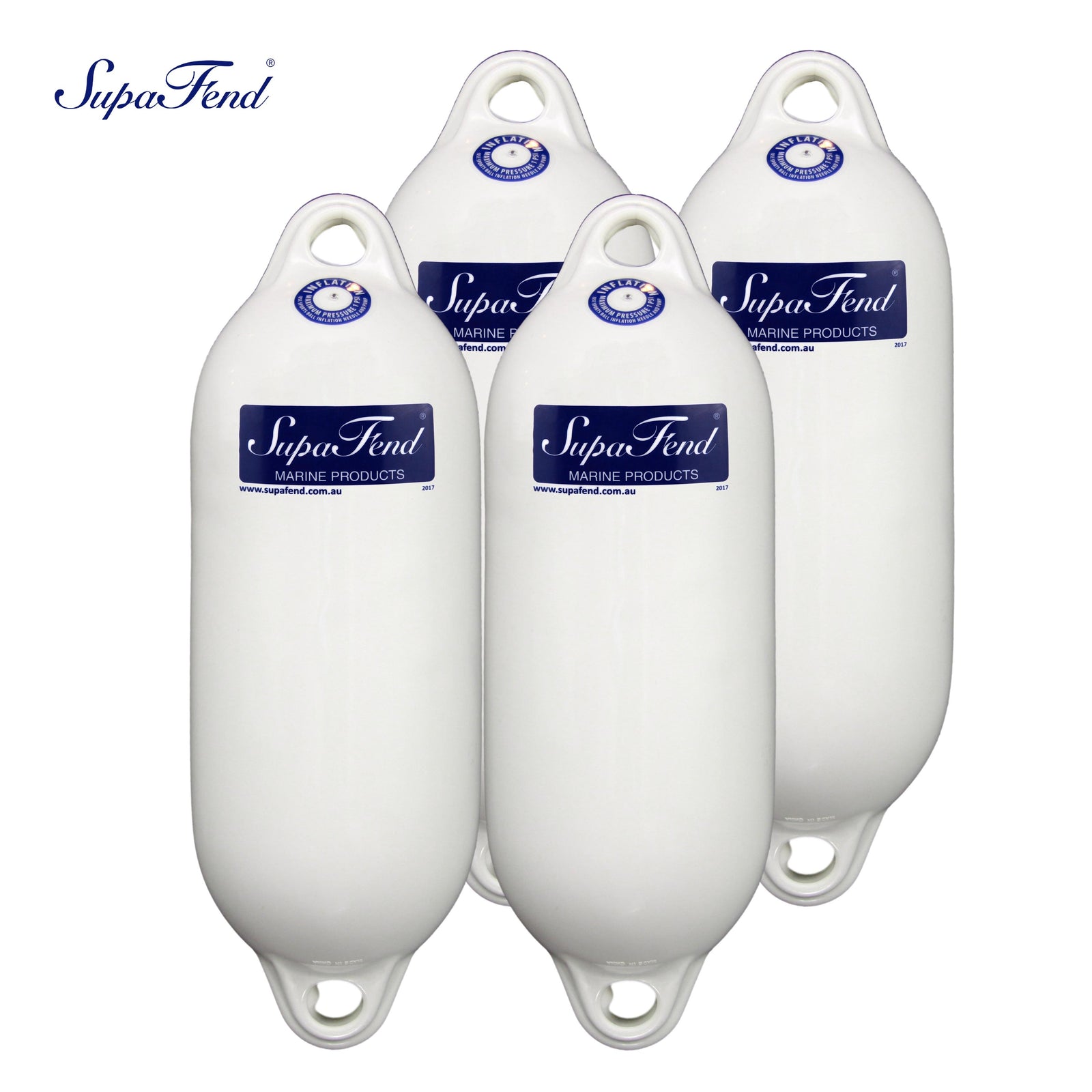 Four SupaFend Boat Fenders - 16"x5.5" (5276012)